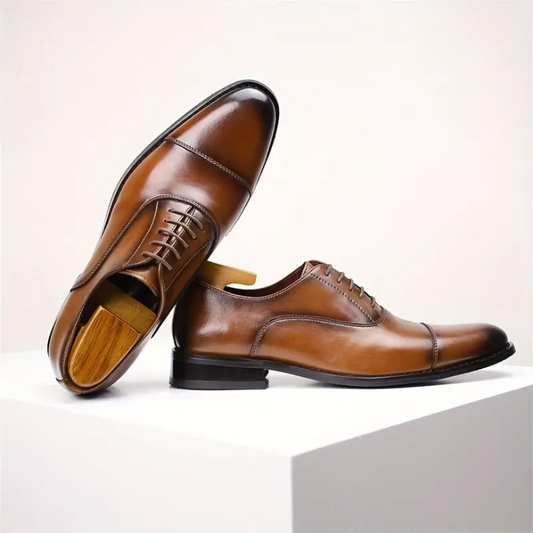 Elegant Brown Leather Shoes - cuiraste